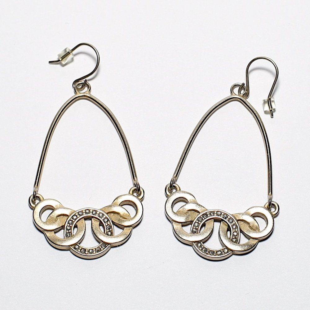 Kenneth Cole Brushed Gold Dangle Earrings